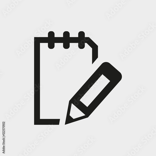 notepad icon stock vector illustration flat design
