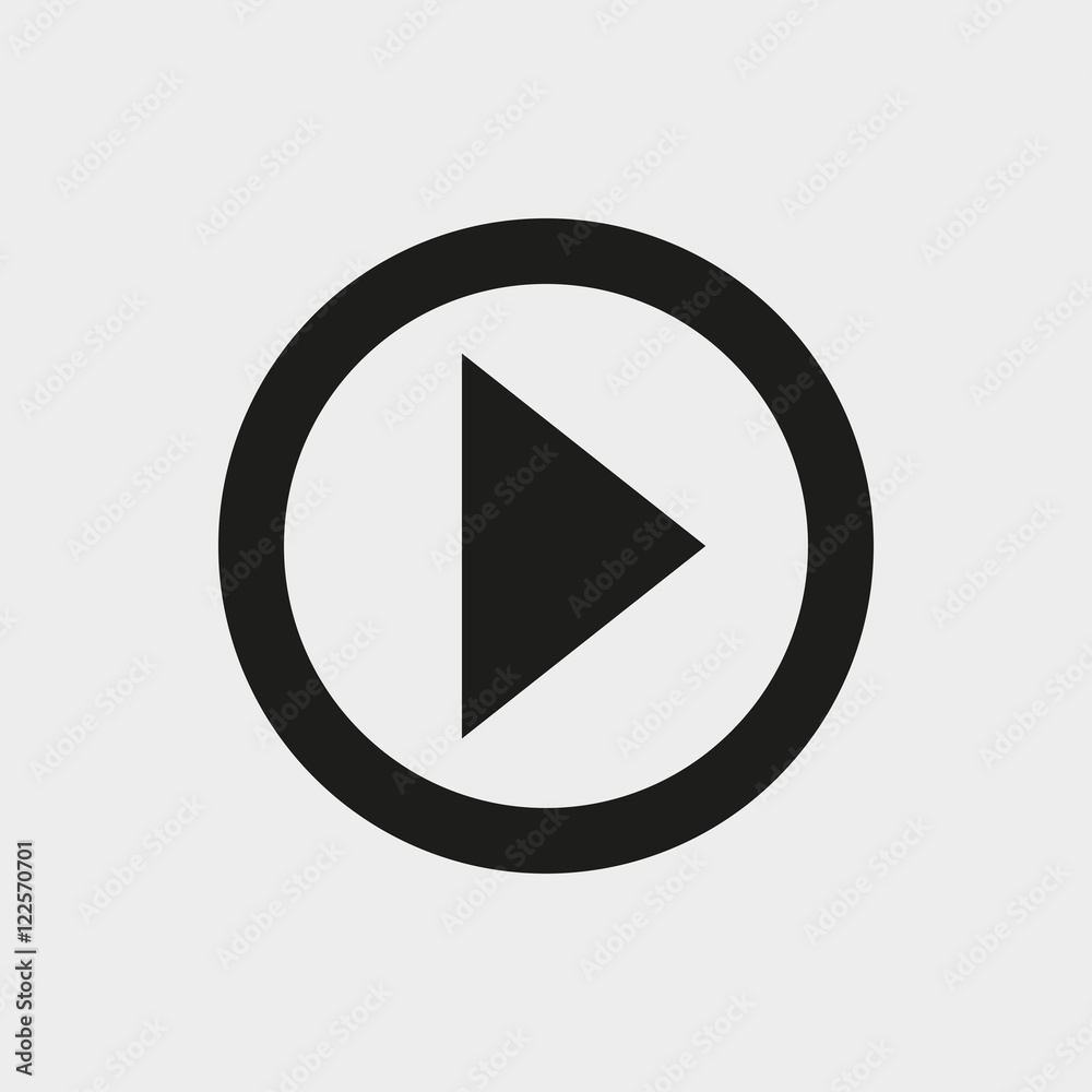 play icon stock vector illustration flat design play icon stock vector illustration flat design