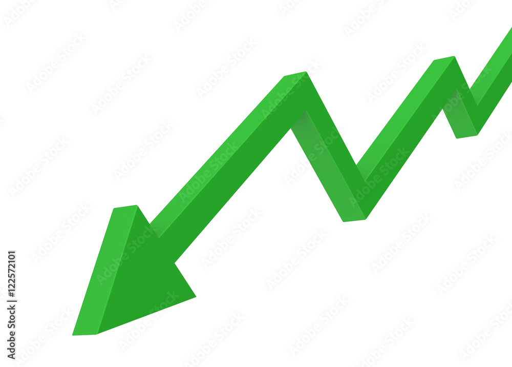 downward arrow concept 3d illustration downward arrow concept 3d illustration