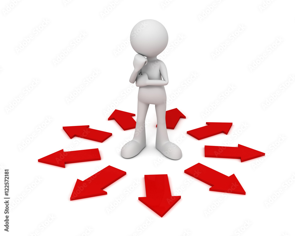 which way to go concept 3d illustration which way to go concept 3d illustration