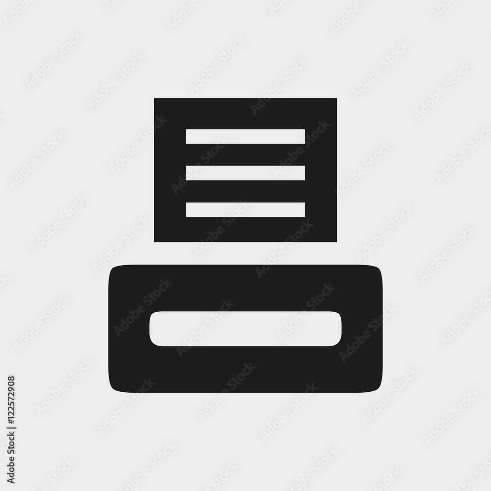 print icon stock vector illustration flat design print icon stock vector illustration flat design