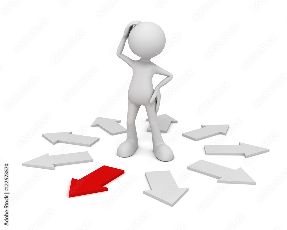 direction choice concept 3d illustration direction choice concept 3d illustration