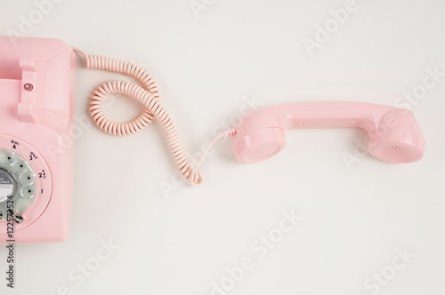 Pink Rotary Dial Phone  photo