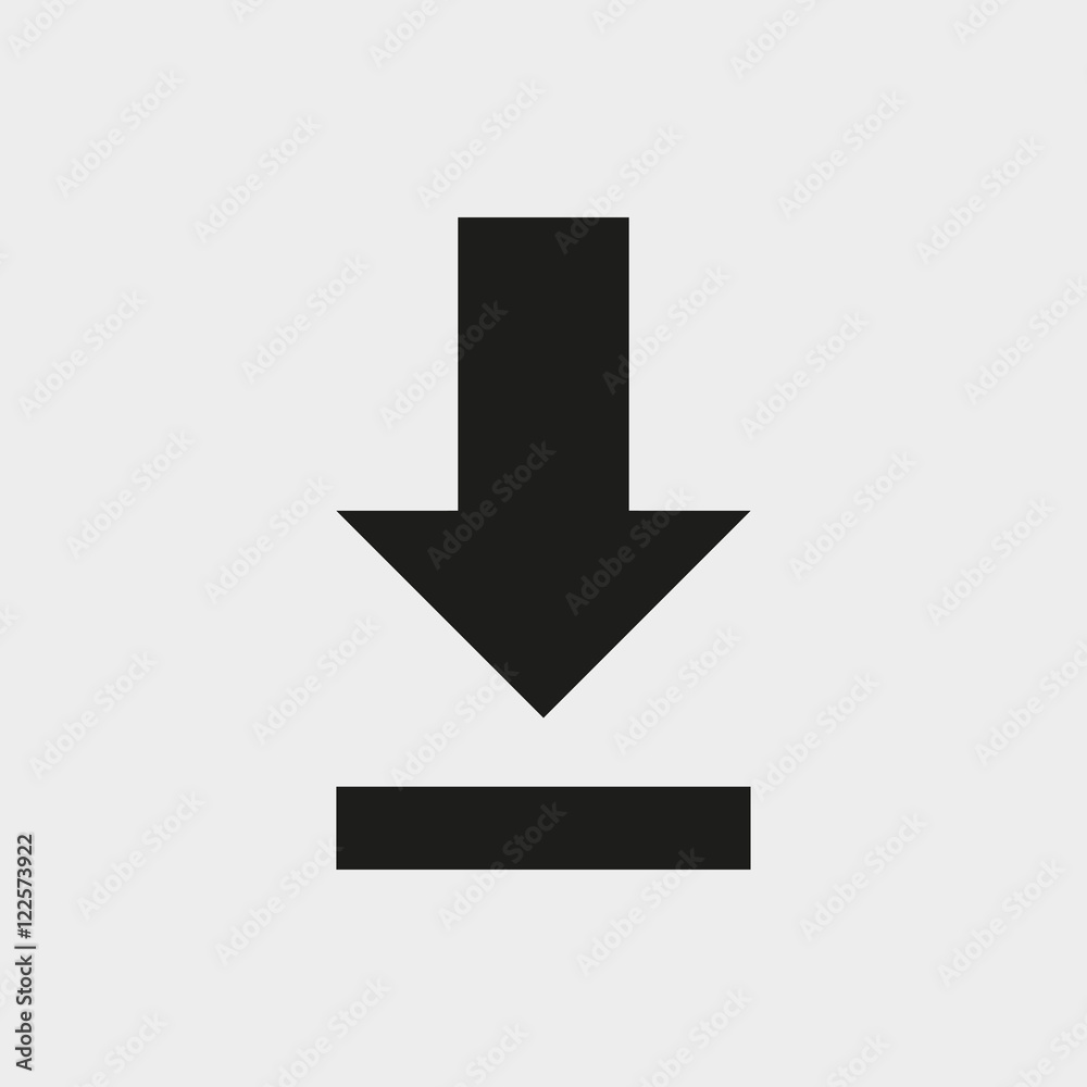 download icon stock vector illustration flat design download icon stock vector illustration flat design