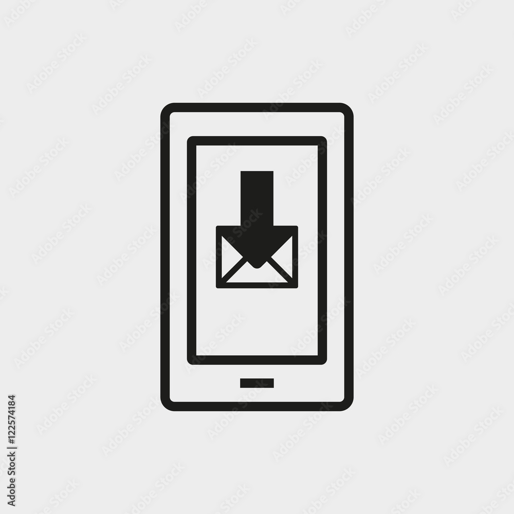 stock vector smartphone email or sms icon mobile mail sign simbol stock vector smartphone email or sms icon mobile mail sign simbol