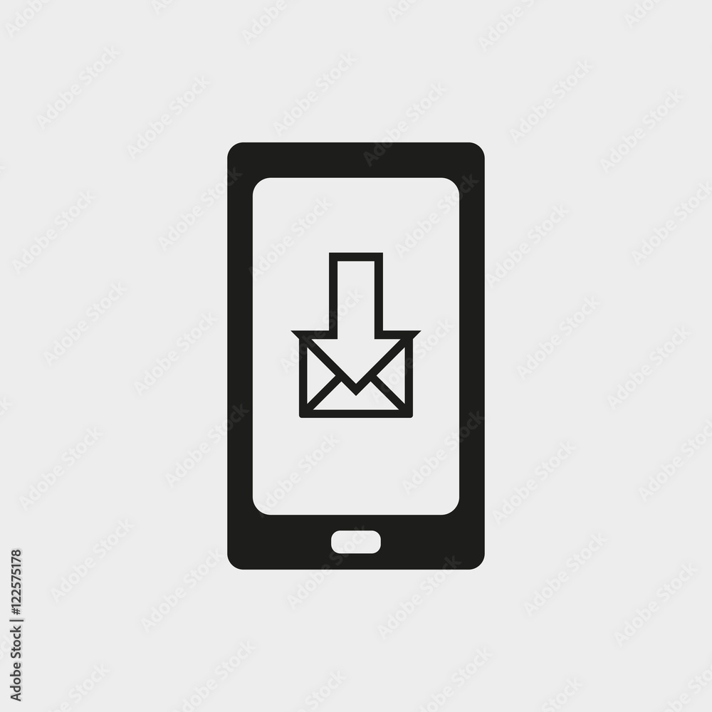 stock vector smartphone email or sms icon mobile mail sign simbol stock vector smartphone email or sms icon mobile mail sign simbol