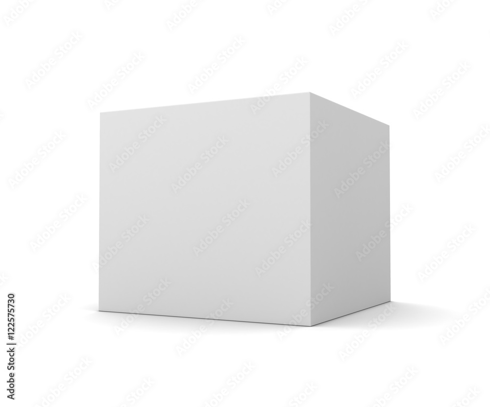 Blank box on white 3d illustration Blank box on white 3d illustration