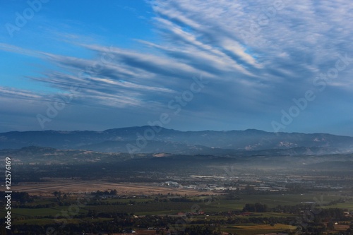Sonoma and Napa Valley at sunrise from a hot air balloon © Ryan