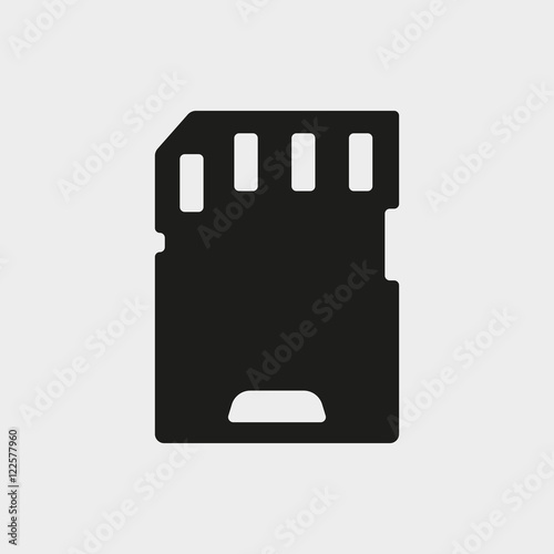 Micro sd card icon stock vector illustration flat designv photo