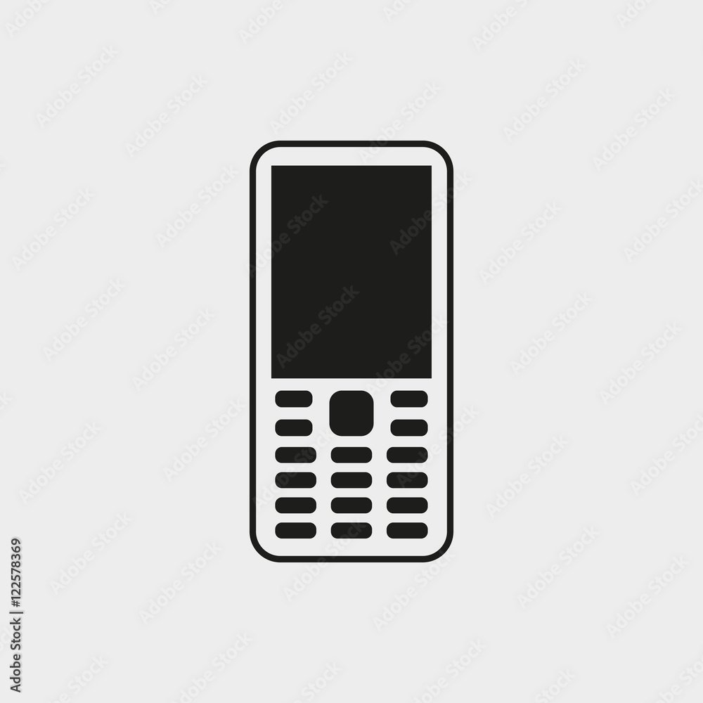 Mobile phone icon stock vector illustration flat design Mobile phone icon stock vector illustration flat design