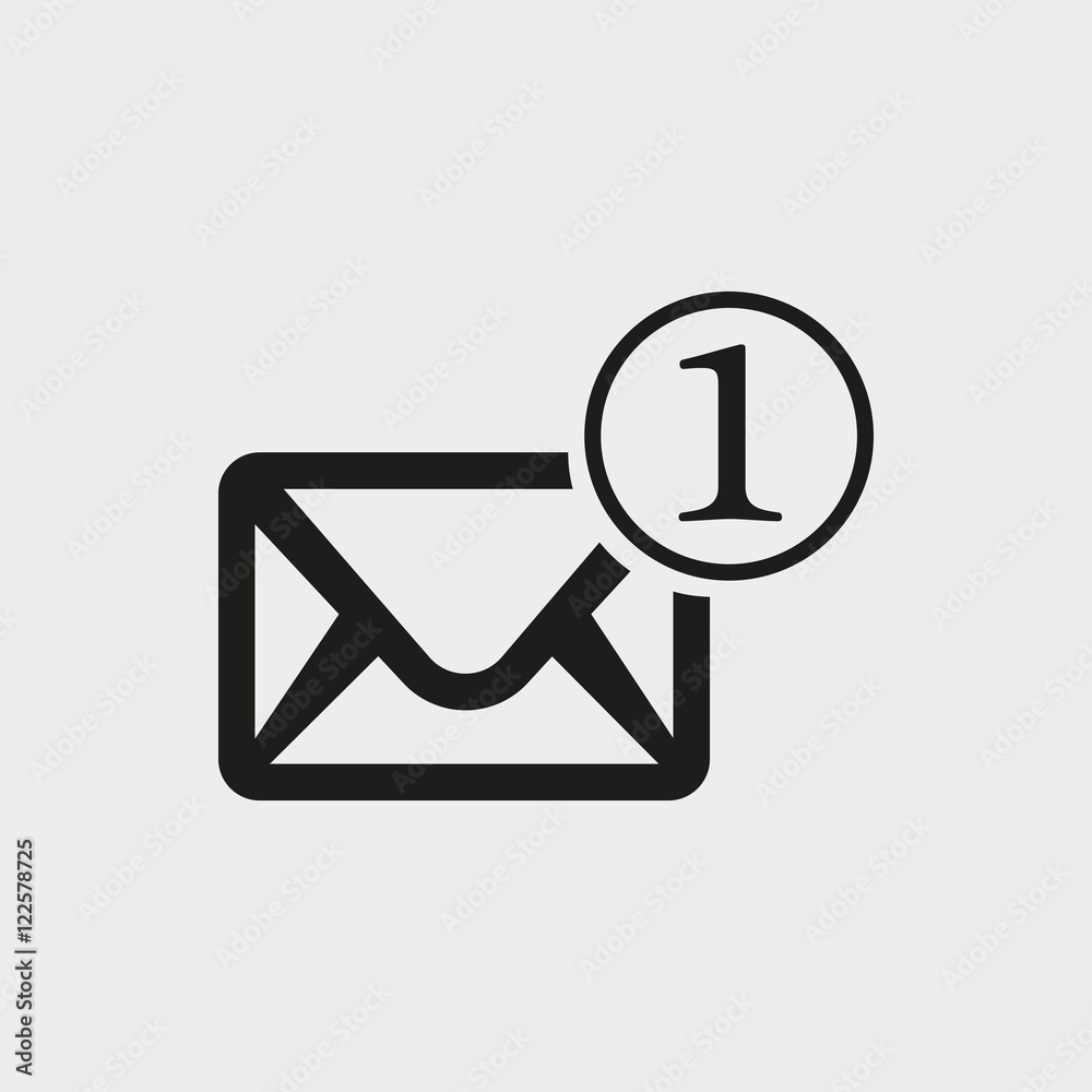 Envelope Mail icon, vector illustration. Flat design style Envelope Mail icon, vector illustration. Flat design style