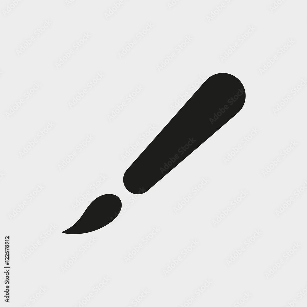 brush icon stock vector illustration flat design brush icon stock vector illustration flat design