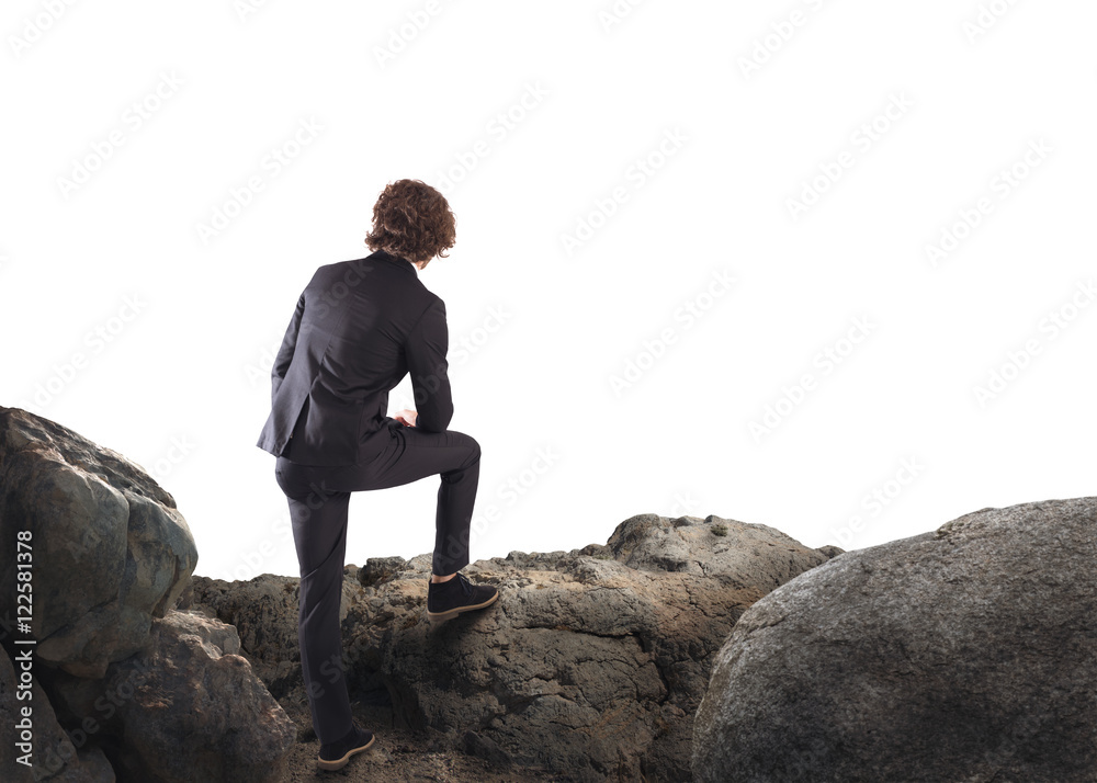 Relaxed businessman thinking about the future Relaxed businessman thinking about the future