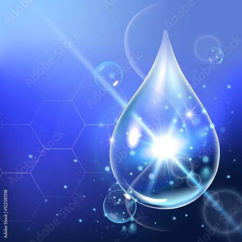 Collagen Serum and Vitamin Background Concept Skin Care Cosmetic.