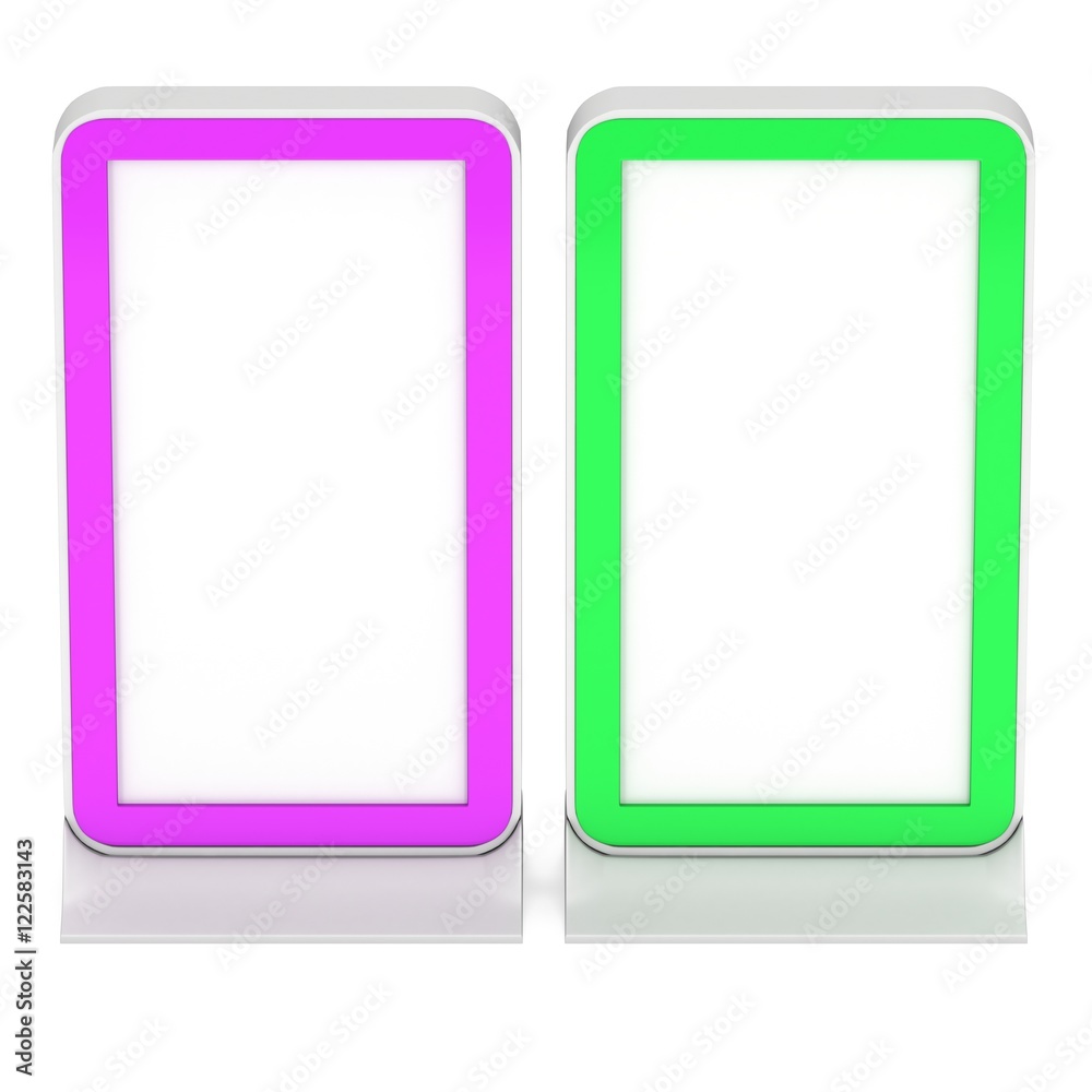 LCD Screen Stand purple and green. LCD Screen Stand purple and green.