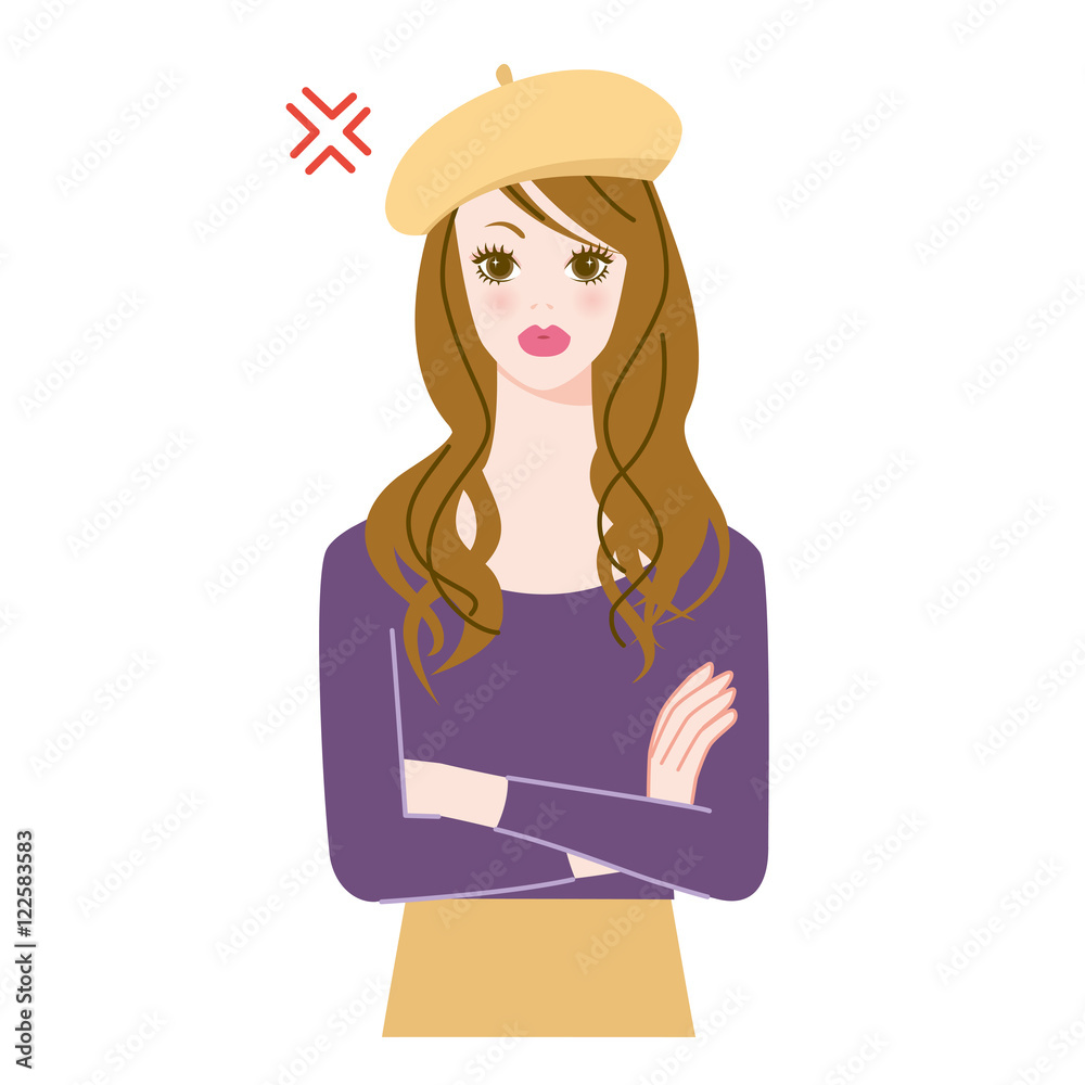 女性 怒る Stock イラスト Adobe Stock