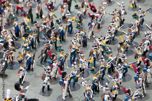 Canvas Print Photo exclusive figures of soldiers  the 19th century handmade closeup
