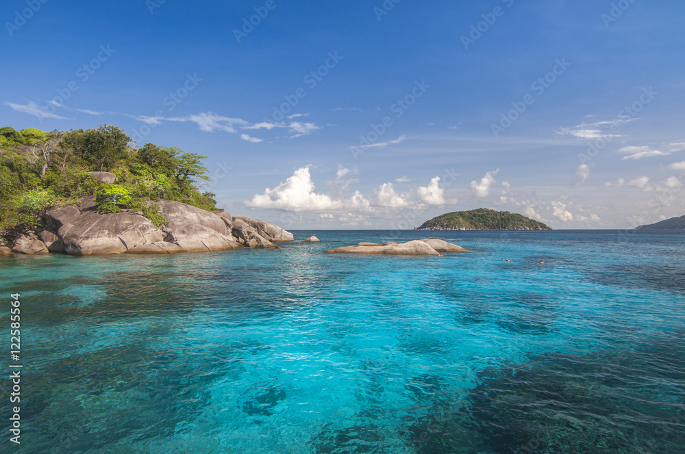 blue sea and sky at similan island,Thailand