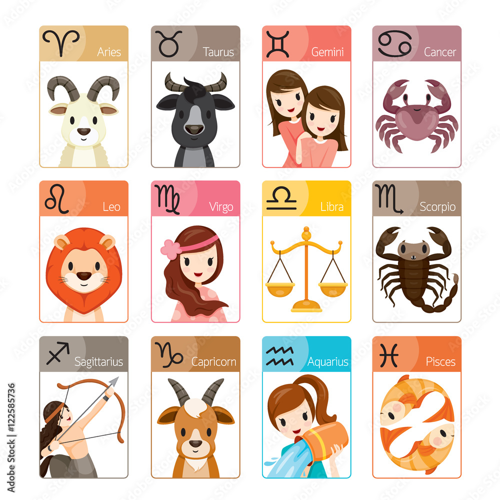 Zodiac Signs Icons Set, Astrological, Constellation, Western, Fortunetelling, Animal Stock Vector | Adobe Stock Zodiac Signs Icons Set, Astrological, Constellation, Western, Fortunetelling, Animal Stock Vector | Adobe Stock