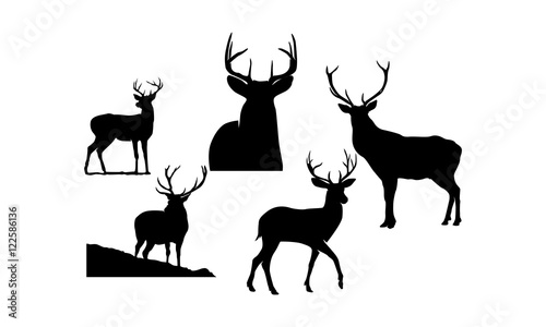 Deer Silhouette Set