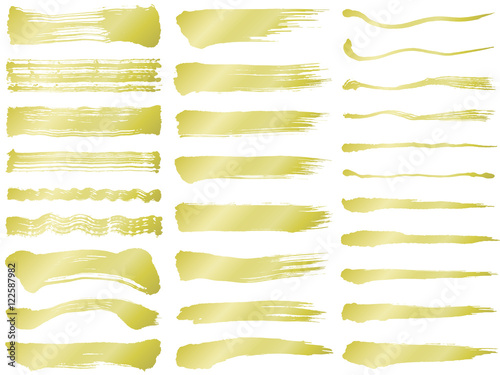 書道　手書き　毛筆イラスト　金色