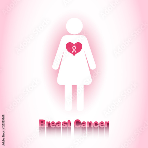 Girl Symbol Breast Cancer Awareness Concept