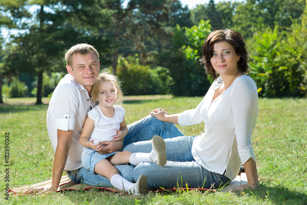 Fototapeta premium family with children