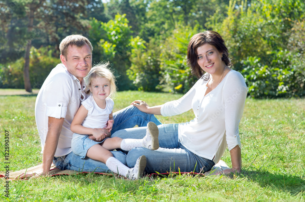 Fototapeta premium family with children