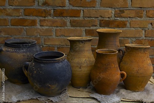 Old clay Ukrainian traditional ware