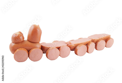 Sausage train isolated