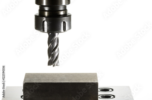 cnc milling machine - spindle with cutter, Version: natural colo