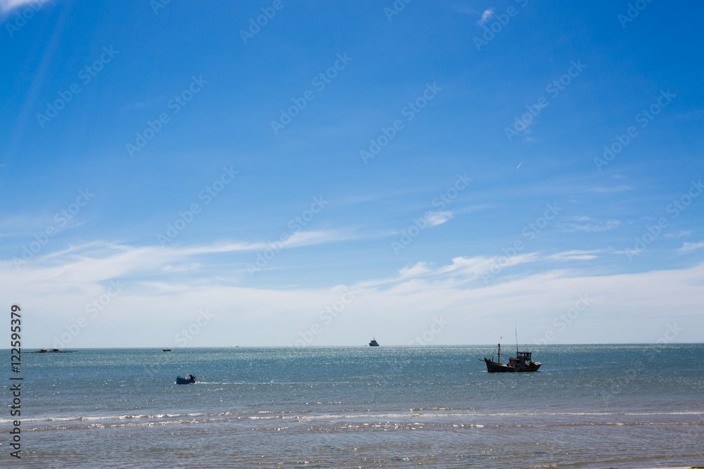 nautical fishing coracles in sea, tribal boats