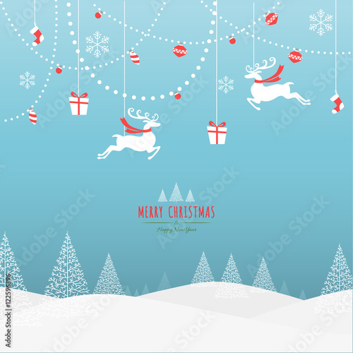 merry christmas holiday greeting card. can be use for poster, banner, graphic element, leaflet and background, vector illustration 