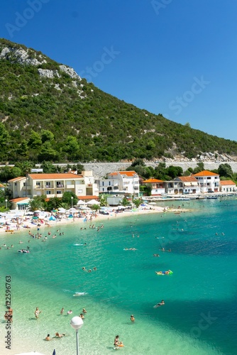 Beautiful beach in Croatia, Klek resort near Bosnia and Hercegovina, landscape