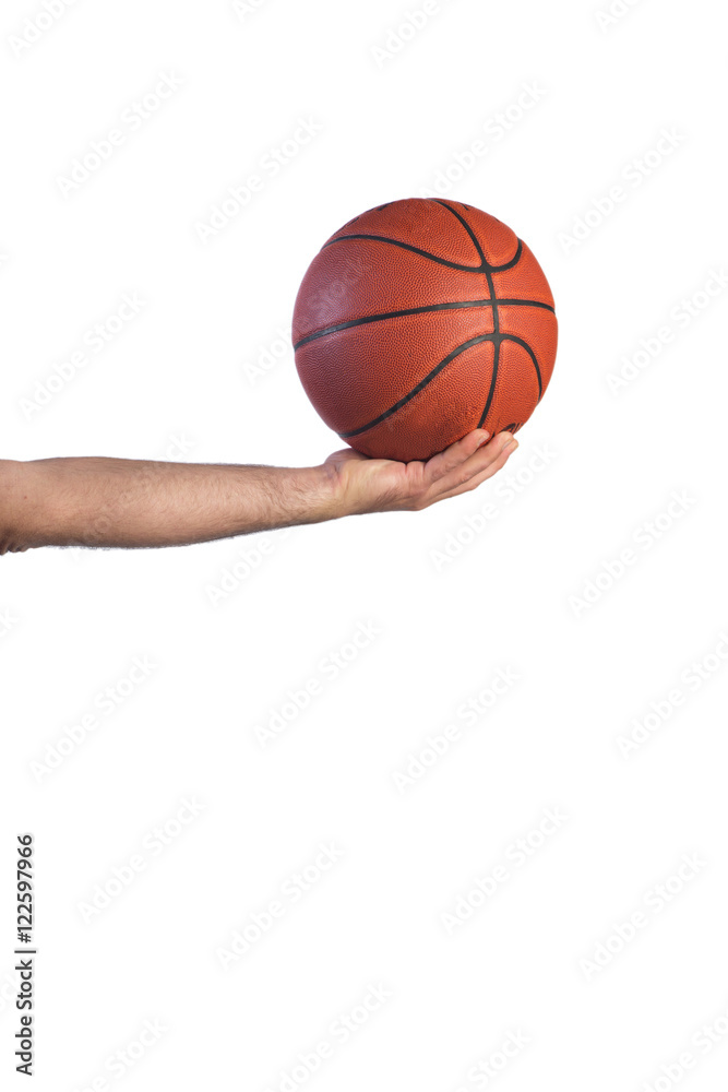 Basketball on white
