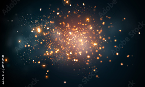 fire sparkles bokeh background photo
