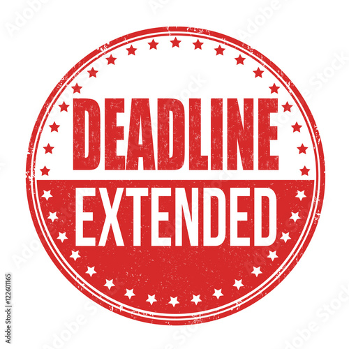Deadline extended stamp