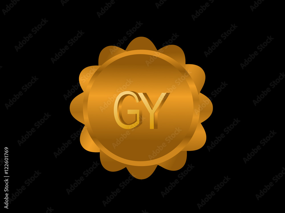 Naklejka premium GY Initial Logo for your startup venture