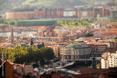 Vista panorámica de Bilbao, España