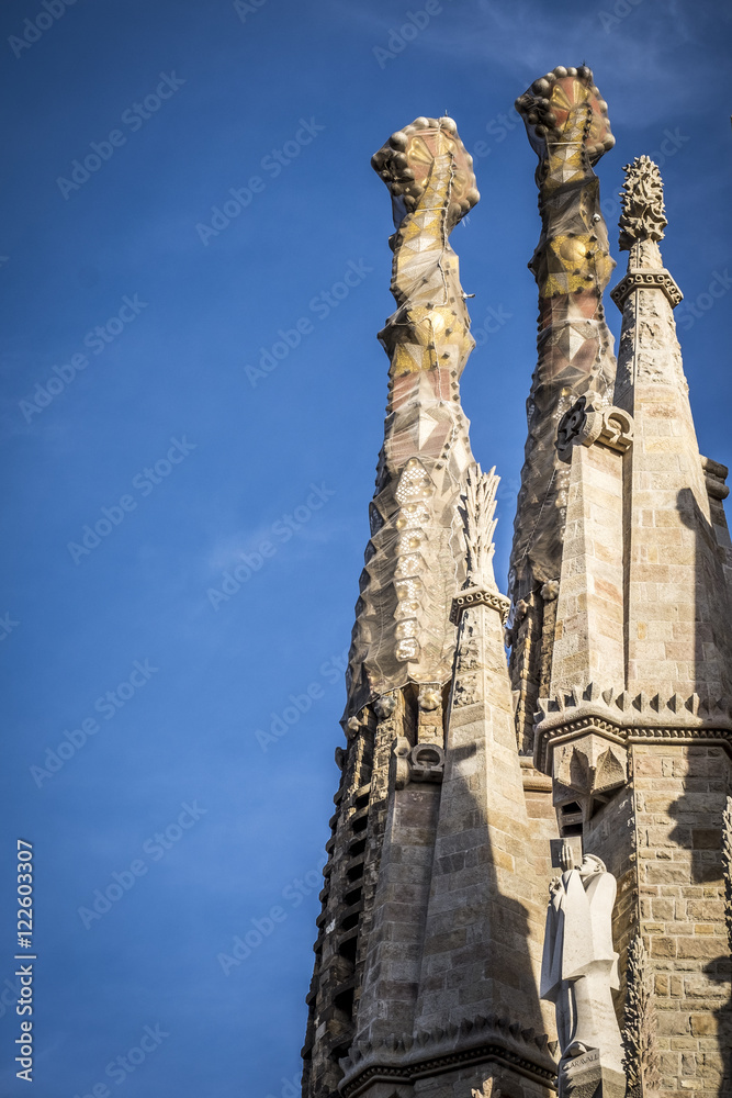 Basilica of the Sagrada Familia by the architect Antoni Gaudi Ba