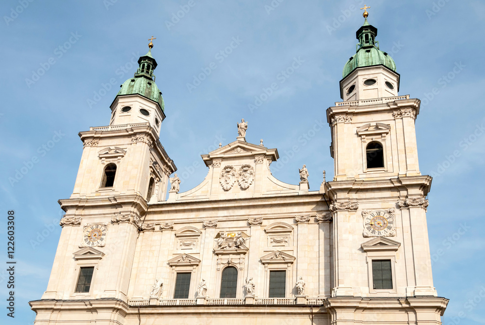 Facade of the 774 Era Salzburg Cathedral (Salzburger Dom)