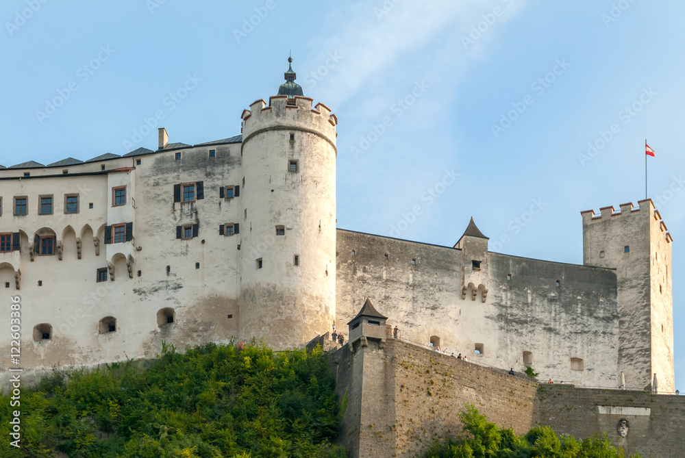 Portion of the mighty 1077 era Salzburg Castle