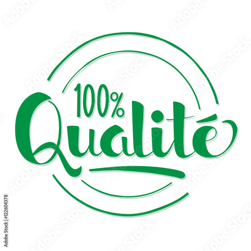 Tampon Publicitaire Vecteur "100% QUALITE"