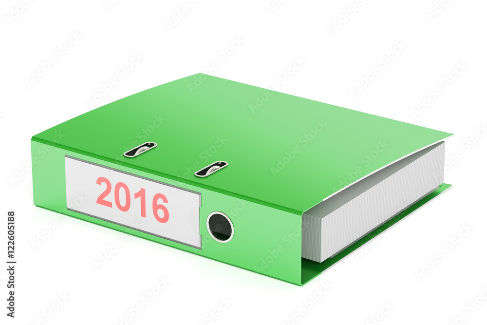 2016 ring binder, report concept. 3D rendering 2016 ring binder, report concept. 3D rendering