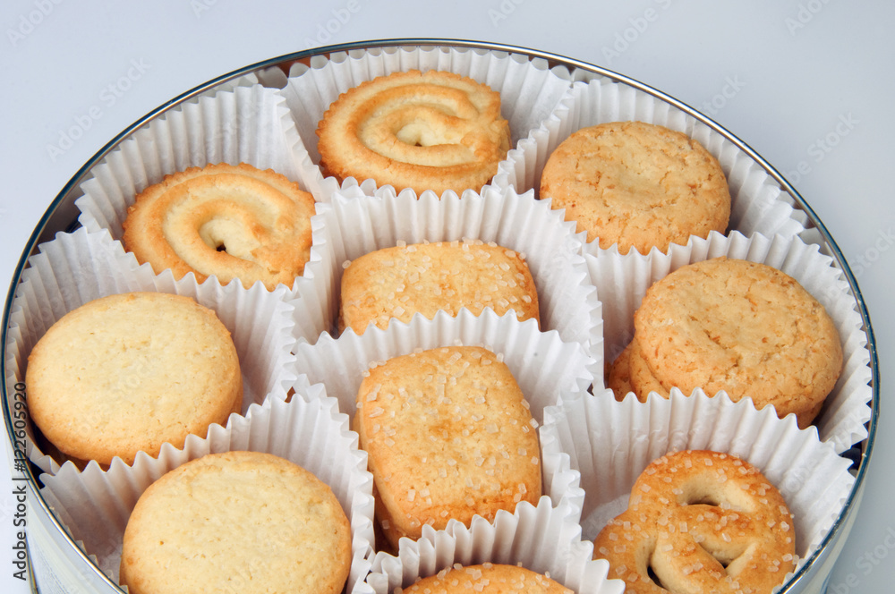 cookies in a round tin box cookies in a round tin box