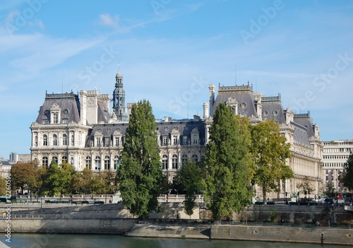 Hotel-de-Ville (City Hall) in Paris - building housing City of Paris's administration. Building was constructed between 1874 -1882, architects Theodore Ballou and Edouard Deperta. France