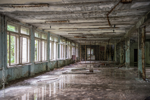 abandoned school hall in Pripyat