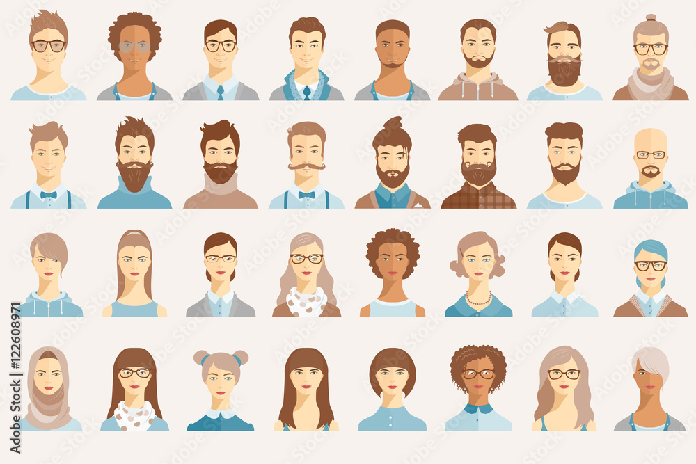Set of avatar icons. Set of avatar icons.