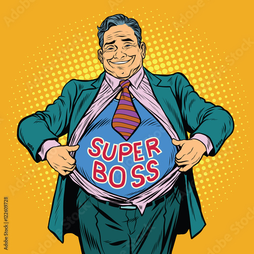 Super boss, a fat man businessman hero