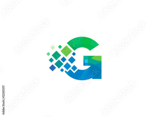 G Letter Multiply Colorful Shadow Logo Designs Element
